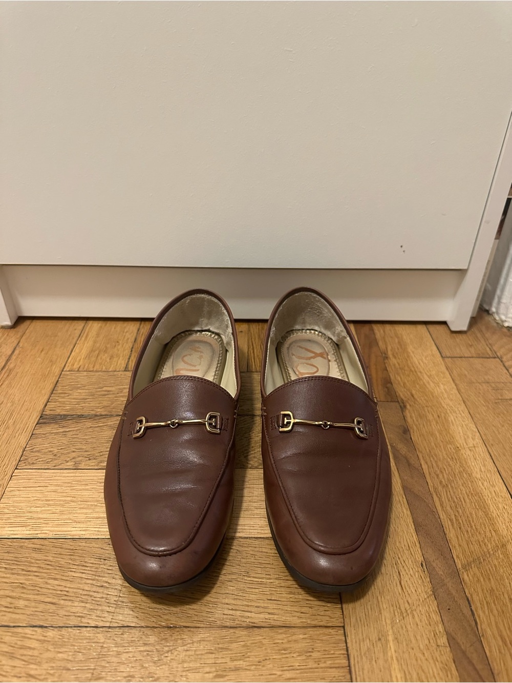 Sam Edelman Brown Leather Horsebit Loafers